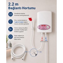 Egesan Ayyıldız 7250W Ani Su Isıtıcı Elektrikli Şofben Duş Setli (Montajsız)