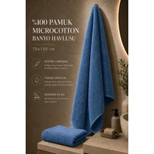 Taya Home %100 Pamuk Microcotton Banyo Havlusu 70X150 cm Ekstra Yumuşak Yüksek Emici Havlu