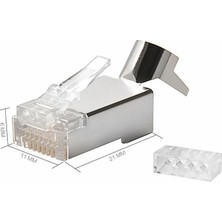 Temiz Pazar Cat7 RJ45 Jack Internet Patch Kablo Ucu Konnektör Jak (10 Adet)