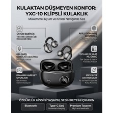 Matechno Ows Klips Tipi Bluetooth Kulaklık - LED Ekranlı Dijital Göstergeli Şarj Kutulu, Gürültü Azaltma & Oyun Modu Destekli Bluetooth Kulaklık