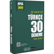 Pegem Akademi Yayıncılık 2026 KPSS Tüm Adaylar İçin Türkçe 30 Deneme Tamamı Çözümlü