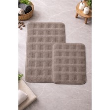 Bella Home 2’li Simirna Kare Banyo Paspas & Klozet Takımı | Yumuşak ve Kaymaz Taban