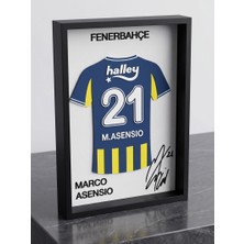 Riva Self Marco Asensio 21 Numaralı Özel Tasarım 3D Kabartmalı Futbol Dekoratif Tablo