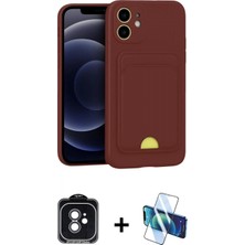 Marsilyan™- iPhone 11 Kılıf Vadi Çizgi Prime - Siyah 3D Antistatik Cam Ekran Koruyucu + Siyah Pvd Metal Kamera Lens