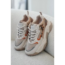 Torder Kadın Kalın Tabanlı Sneakers Bej