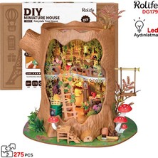 Rolife DG179 Masal Ağaç Evi (Fairytale Tree House) Dıy Minyatür Maket Model Seti Mini Dollhouse 3D Model Kit Detaylı Dekoratif Hobi Seti 3D Puzzle Tiny House