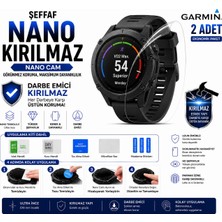 Astakos Garmin Approach S50 Uyumlu Şeffaf Nano Kırılmaz Darbe Emici Ekran Koruyucu 2 Adet