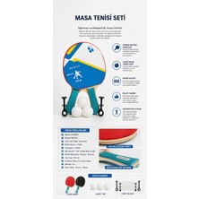 Emrah Gültekin Masa Tenisi Seti 2 Raket 3 Top + Ağ Seti | Masa Tenisi Raketi Seti | Ping Pong Seti | Taşınabilir Masa Tenisi Ağı