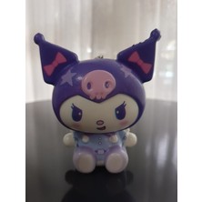 Elaa Aksesuar Sukuşi Oyuncak Kuromi 12 cm Kaliteli Sık Bırak Anahtarlıklı Kuromi Oyun Figürü (1 Adet)