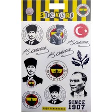 Piolent Fenerbahçe Atatürk Sticker Sheet Karışık Orijinal Lisanslı