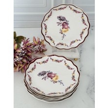 Rossev Porselen Servis Tabak 6'lı 27CM Romance