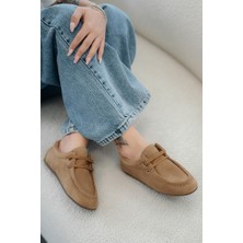 Westland Suzzy Kadın Hakiki Süet Deri Loafer Ayakkabı Camel