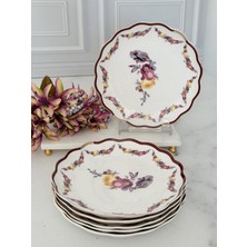 Rossev Porselen Pasta Tabak 6'lı 19 cm Romance