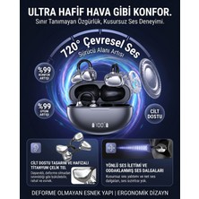 Matechno Ows Kablosuz Bluetooth Kulaklık – LED Göstergeli Şarj Kutulu Klips Küpe Tasarım Kablosuz Kulaklık