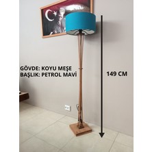 Balsa Dekor Ahşap Ayaklı Lambader Köşe Lambası