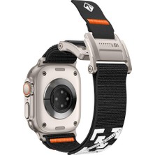 AktarMobile Apple Watch 7 8 9 45 mm Uyumlu Outdoor Kordon Naylon Dokuma Kumaş Premium Kayış Mıknatıslı Toka