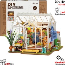 Rolife DG163 Rüya Gibi Bahçe Evi (Dreamy Garden House) Dıy Minyatür Maket Model Seti Mini Dollhouse 3D Model Kit Detaylı Dekoratif Hobi Seti 3D Puzzle Tiny House