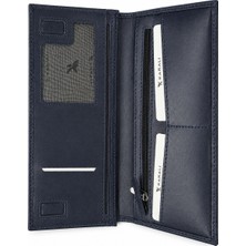 Karalı Orjinal Deri Cüzdan Telefon+Para+Kartlık