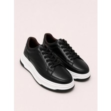 Yalçın Erkek Siyah Sneaker Kalın Taban Günlük Spor Ayakkabı