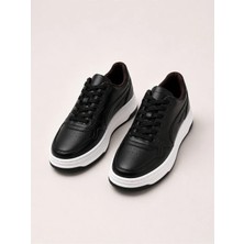 Yalçın Erkek Siyah Sneaker Kalın Taban Günlük Spor Ayakkabı