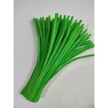 hyc heryerçiçeklenir 100 Adet Meyve Yeşili Şönil, Çiçek Yapımına Uygun Tüylü Tel, 30 cm 6 mm