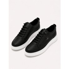 Yalçın Erkek Siyah Tokalı Sneaker Lastikli Günlük Spor Ayakkabı