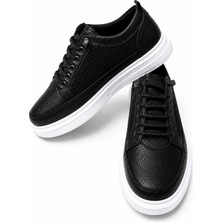 Yalçın Siyah Fileli Sneaker Lastikli Günlük Spor Ayakkabı