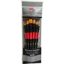 Stilo Art (Set 4) Yan Kesik Fırça Seti ( 6'lı )