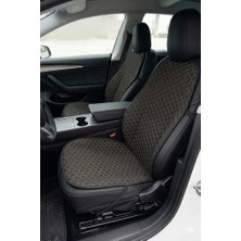 Lüks Kapitone Desenli Antislip Araç Koltuk Koruyucu Üçlü Minder Seti - Siyah-Sarı (2 Ön ve 1 Arka Set)