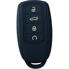 Chery Omada Tiggo 7-8 Uyumlu Silikon Oto Anahtar Kumanda Kabı Siyah Midastech