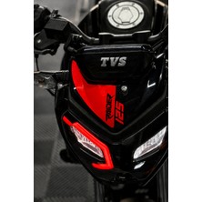 Banxtre Tvs Raider 125 Için Kırmızı Renk Raider 125 Yazılı Kafa Detay Sticker (1 Adet)