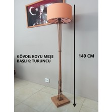 Balsa Dekor Ahşap Lambader Aydınlatma Turuncu Meşe
