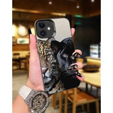 Powerfox Iphone 12-12 Pro Uyumlu Leoparlar Baskı Desen Darbe Emici Telefon Kılıfı MK01A