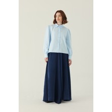 Zülays Basic Poplin Gömlek Bebe Mavisi
