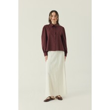 Zülays Basic Poplin Gömlek Bordo