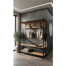 Sofmina Loft Metal Ayakkabılıklı Portmanto ve Askılık Konsept Hol Antre Mobilyası