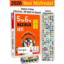 Tonguç Akademi 5'ten 6'ya Hazırlık Seti 2026 3 Kitap Yaz Tatili 5. Sınıf Tekrar 6. Sınıf Konu Özetli Ingilizce Kartlar