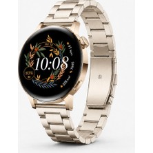Sneezy Huawei Watch Gt3 42MM ve Gt2 42MM Ile Uyumlu Katlanır Klipsli Paslanmaz Çelik Saat Kordonu