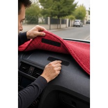 Ecovel Oto Araç Torpido Üstü Halı Kaydırmaz Yapışkanlı Cırt Cırt Bant 10 Adet (2X5CM)
