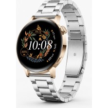 Sneezy Huawei Watch Gt3 42MM ve Gt2 42MM Ile Uyumlu Katlanır Klipsli Paslanmaz Çelik Saat Kordonu