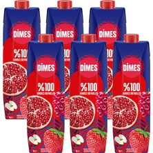 Dimes Kırmızı Meyveler Meyve Suyu 1 Lt x 6 Adet