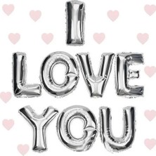 Magicool I Love You Folyo Balon Gümüş Renk 35 cm
