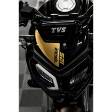Banxtre Tvs Raider 125 Için Mat Gold Renk Raider 125 Yazılı Kafa Detay Sticker (1 Adet)