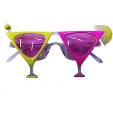 Magicool Sarı Pembe Renk Martini Parti Gözlüğü