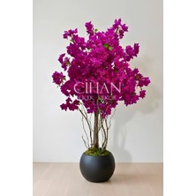 Cihan Çiçekçilik 30X30 Küre Saksılı Yapay Mor Begonvil Ağacı 170 cm