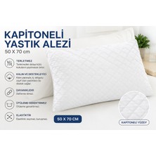 Zeyno Home Tekstil Kapitoneli 2'li Yastık Alezi 50X70 cm – Terletmez, Yumuşak Dokulu, Dayanıklı Yastık Koruyucu