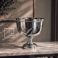 İki Yedi Konsept Tenerife Gümüş 774 Ayaklı Yaprak Detaylı Lüks Gondol Kase Ev Hediyesi Kaliteli Objeler Salon Dekor