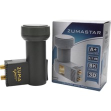 Zuma Ikili Lnb Yüksek Kalite Yayın A+ 0.1 Db Ultra Hd 8k 3D Çiftli Lnb