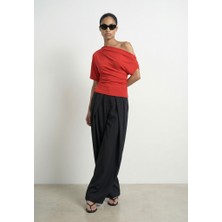Hypedrop Kadın Bluz 32000705 Hdemma Draped Off-Shoulder Top