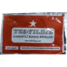 Tek Yıldız 07 - Kumaş Boyası Nar Çiçeği 11 Gr